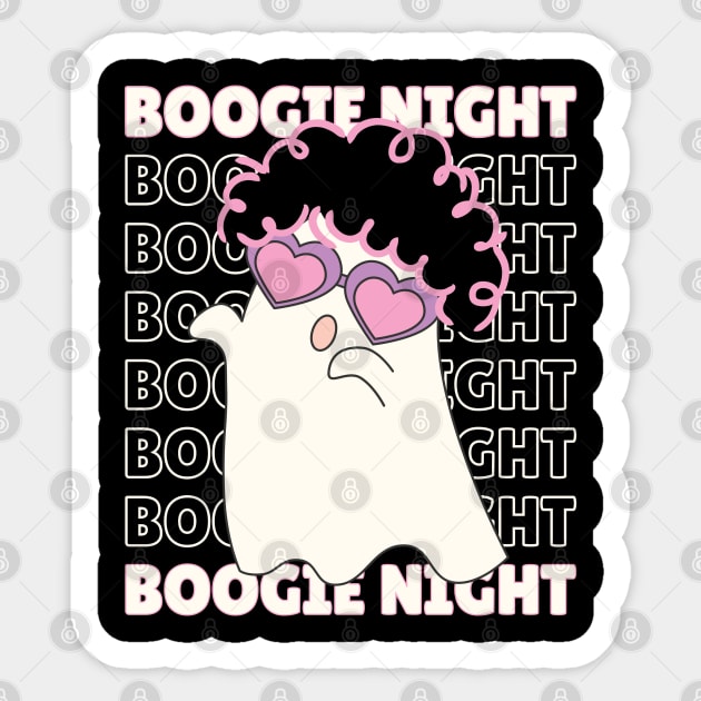 Boogie Night Cute Halloween For Women Sticker by The WYLD Tribe